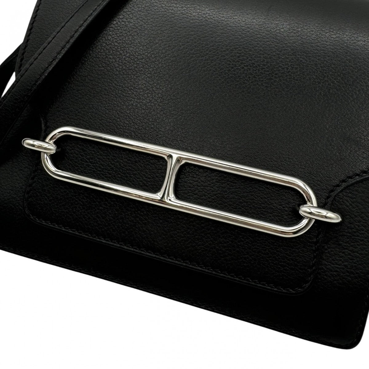 HERMES HERMES Sac roulis mini Sac roulis mini Bag Shoulder Bag Ever Color Noir Black Silver Metal Fittings Ever Color