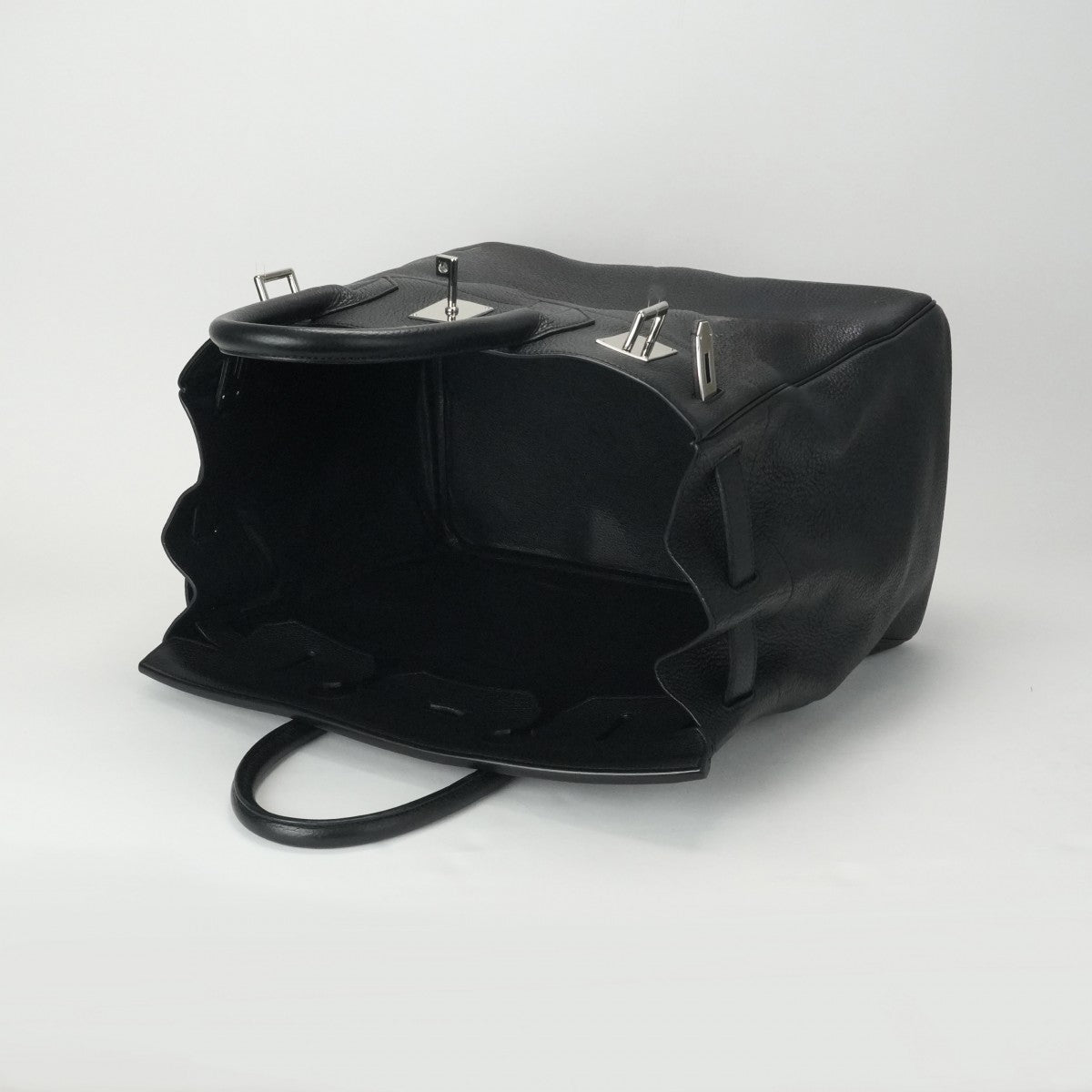 HERMES HERMES Haut a courroies 40 Haut a courroies 40 Tote bag Togo Noir Black Silver hardware