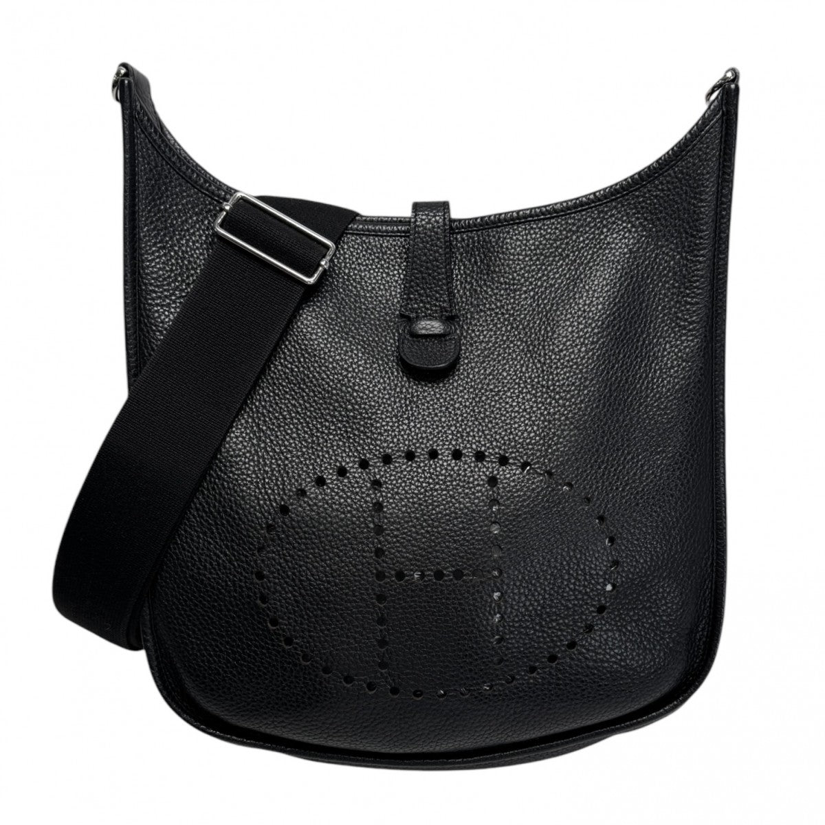 HERMES HERMES Evelyne 3 GM Evelyne 3GM Evelyne 3 GM Bag, Tote bag, Shoulder bag, Toryon Clemence, Noir, Black, Silver hardware