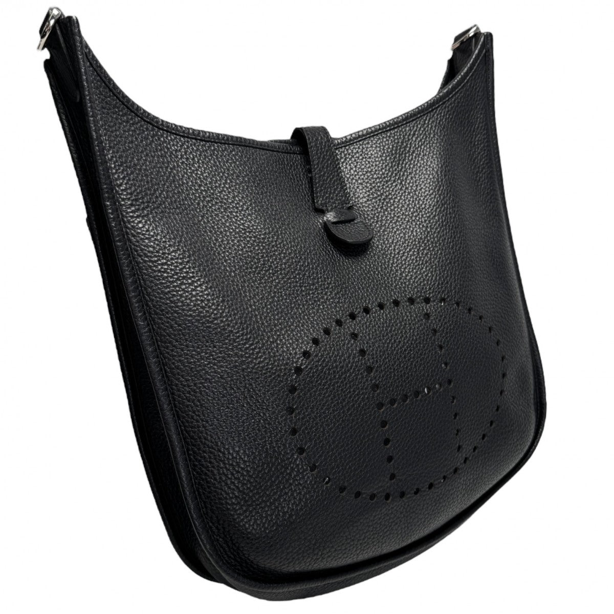 HERMES HERMES Evelyne 3 GM Evelyne 3GM Evelyne 3 GM Bag, Tote bag, Shoulder bag, Toryon Clemence, Noir, Black, Silver hardware