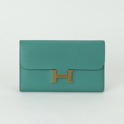 HERMES 헤르메스 Constance long Constance long 지갑 롱 지갑 긴 지갑 에버 컬러 그린 그린 골드 하드웨어