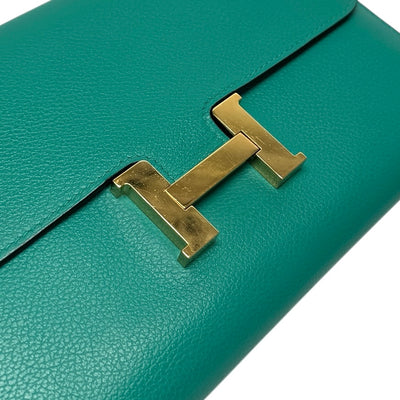 HERMES HERMES Constance long Constance long Wallet Long Wallet Long Wallet Ever Color Green Green Gold Hardware Ever Color