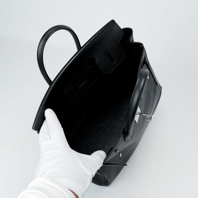 HERMES 헤르메스 Haut ? courroies 28 Haut ? courroies 28 가방 토트 백 엡슨 누아 블랙 실버 하드웨어 Vaugh Epson
