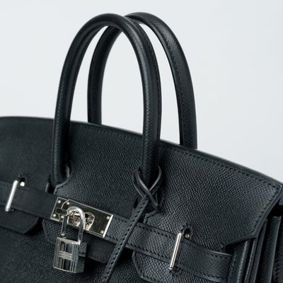 HERMES HERMES Haut ? courroies 28 Haut ? courroies 28 Bag Tote Bag Epson Noir Black Silver Hardware Vaugh Epson