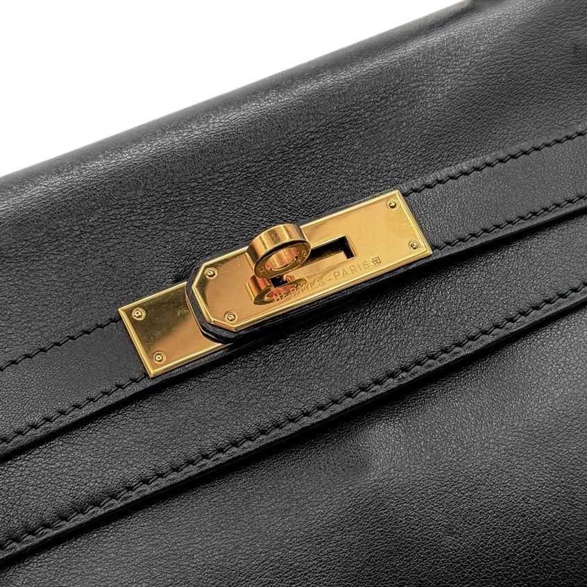 HERMES HERMES Kelly 32 Kelly 32 Bag, Tote Bag, Shoulder Bag, Gulliver, Noir, Black, Black, Gold Hardware, Vogliver