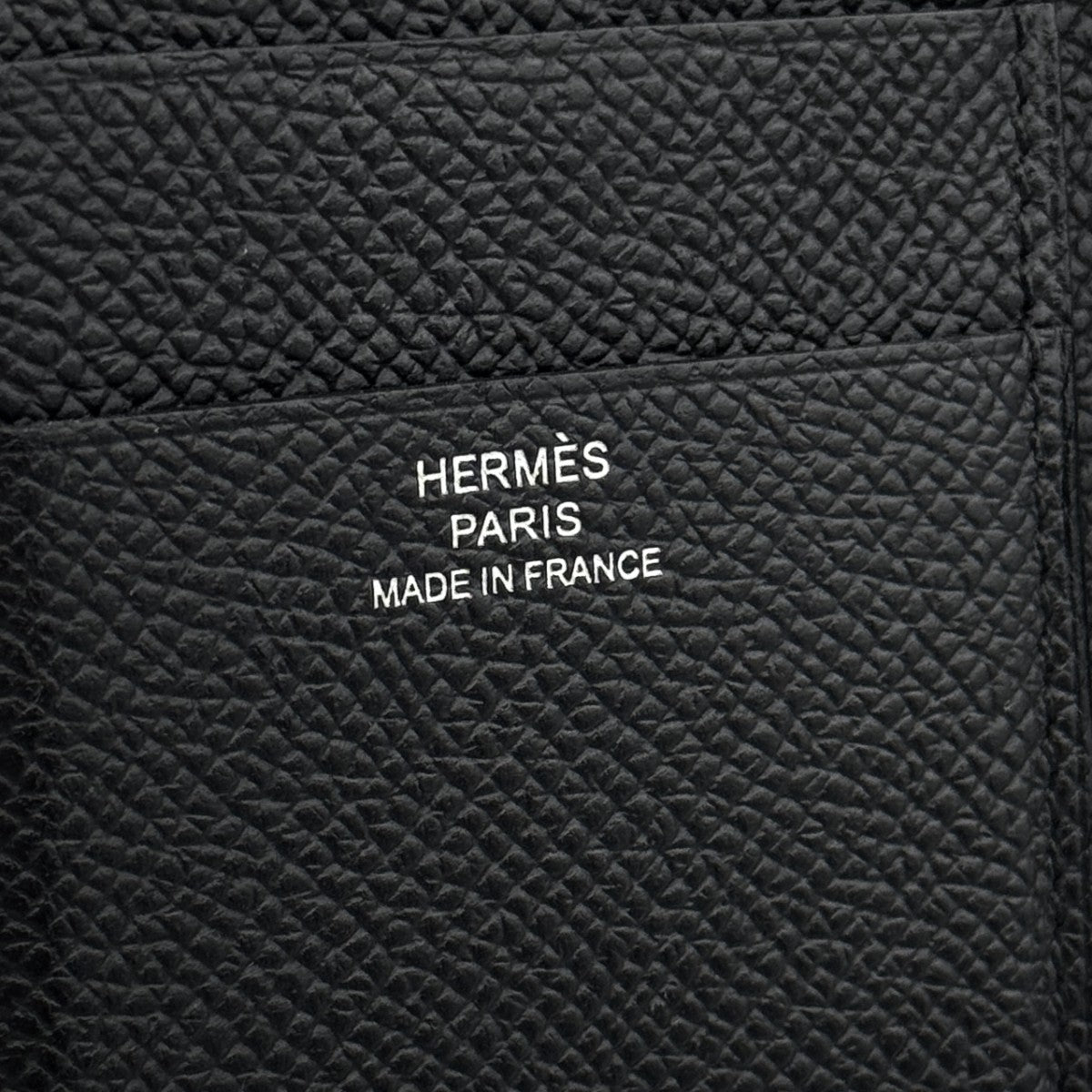 HERMES HERMES Bearn combine Bearn Saw Black Monochrome Wallet, Tri-fold Wallet, Mini Wallet, Mini Wallet, Epson, Noir, Black, Black Metal Fittings, Vo Epson