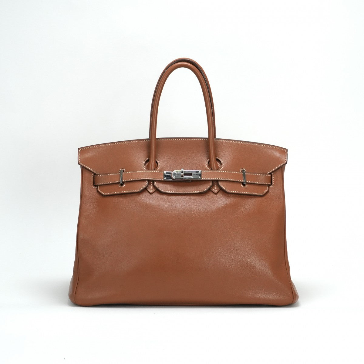 HERMES 헤르메스 Birkin 35 Birkin 35 가방, 토트 백, 스위프트, 금, 갈색, 갈색, 실버 하드웨어