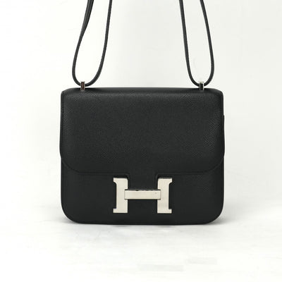 HERMES HERMES Constance 3 mini 18 Constance 3 Mini 18 Bag Shoulder Bag Epson Noir Black Silver Hardware Vaugh Epson