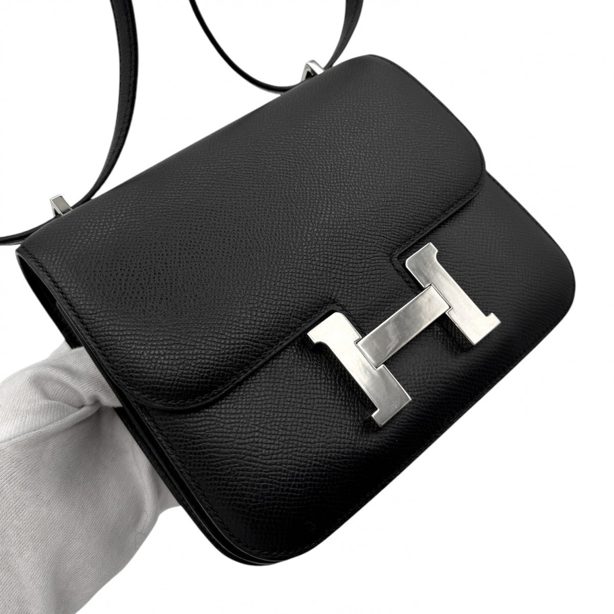 HERMES HERMES Constance 3 mini 18 Constance 3 Mini 18 Bag Shoulder Bag Epson Noir Black Silver Hardware Vaugh Epson