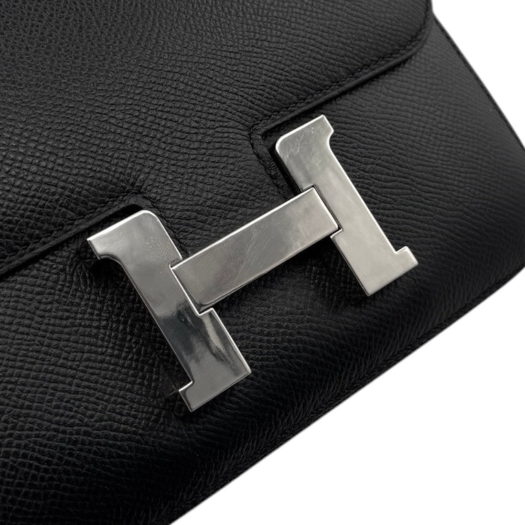 HERMES HERMES Constance 3 mini 18 Constance 3 Mini 18 Bag Shoulder Bag Epson Noir Black Silver Hardware Vaugh Epson