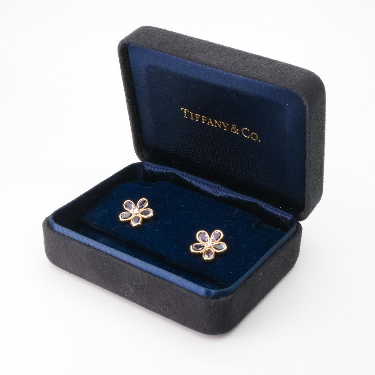 Tiffany & Co. Tiffany＆CoFlower 耳环750pg粉红色的金色紫色耳环钻石粉红色