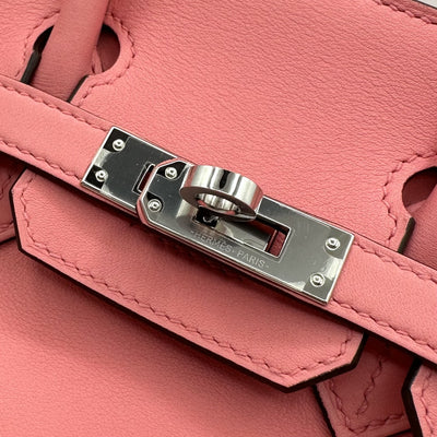 HERMES HERMES Birkin 25 Birkin 25 Bag, Tote Bag, Swift, Rose Azare, Pink, Silver Hardware