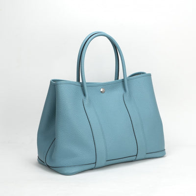 HERMES HERMES Garden party PM Garden party PM Garden Party 36 Garden party Bag, Tote Bag, Country, Blue Atol, Blue, Light Blue, Silver Fittings