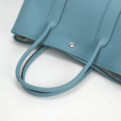 HERMES HERMES Garden party PM Garden party PM Garden Party 36 Garden party Bag, Tote Bag, Country, Blue Atol, Blue, Light Blue, Silver Fittings