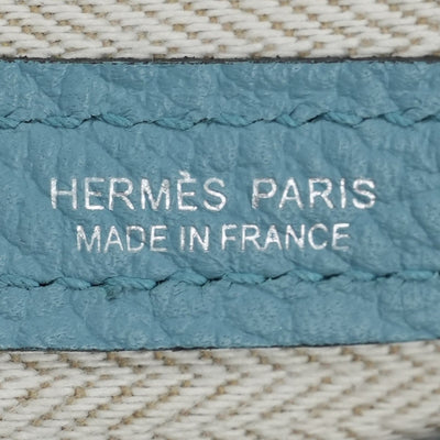 エルメス HERMES ガーデンパーティPM ガーデンパーティ PM ガーデンパーティ36 ガーデンパーティー バッグ トートバッグ カントリー ブルーアトール ブルー 青 水色 シルバー金具
