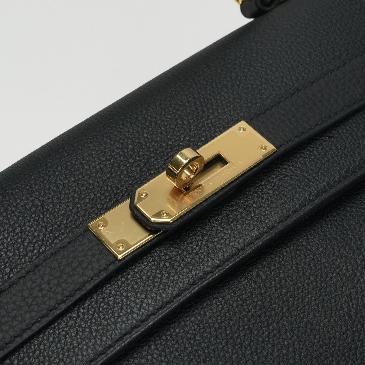 HERMES 헤르메스 Kelly 35 Kelly 35 가방, 토트 백, 숄더백, 토고, 누아르, 검은 색, 금 피팅