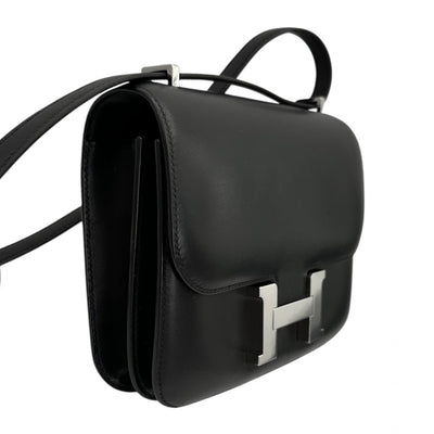 HERMES HERMES Constance 3 mini 18 Constance 3 Mini 18 Bag Shoulder Bag Tadelacto Noir Black Silver Hardware Box Calf