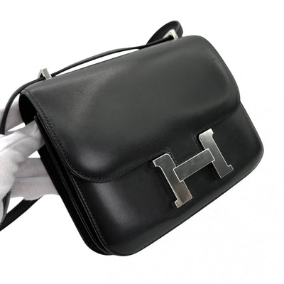 HERMES HERMES Constance 3 mini 18 Constance 3 Mini 18 Bag Shoulder Bag Tadelacto Noir Black Silver Hardware Box Calf