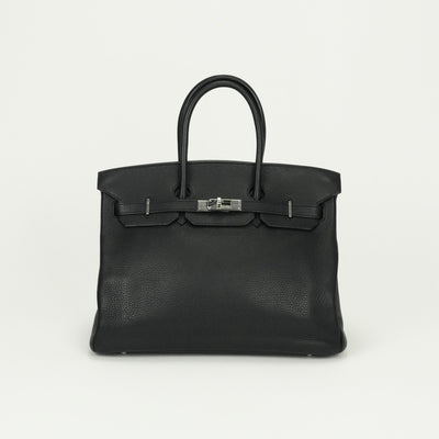 HERMES HERMES Birkin 35 Birkin 35 Tote bag Toryon Clemence Noir Black Silver Metal fittings