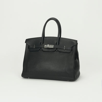HERMES HERMES Birkin 35 Birkin 35 Tote bag Toryon Clemence Noir Black Silver Metal fittings
