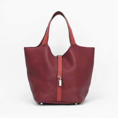 エルメス HERMES ピコタンロックタッチGM ピコタンロックGM ピコタンロックタッチ26 バッグ トートバッグ トリヨンクレマンス×スイフト ルージュアッシュ レッド 赤 シルバー金具