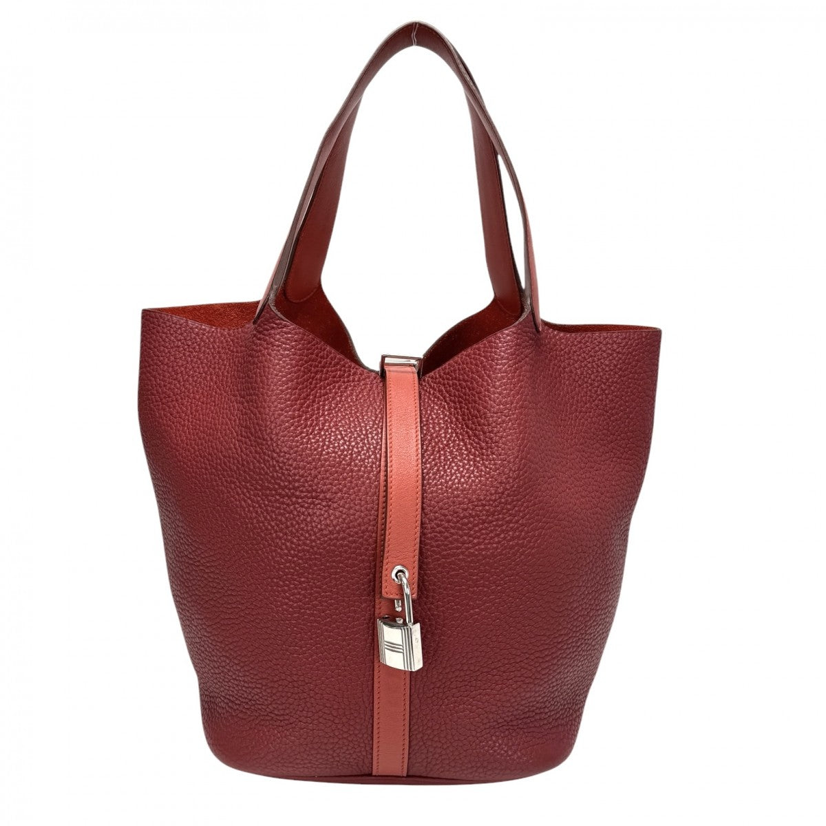 HERMES HERMES Picotin lock touch GM Picotin lock GM Picotin lock touch 26 Tote bag Toryon Clemence x Swift Rouge Ash Red Red Silver Metal fittings