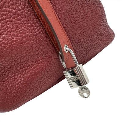 HERMES HERMES Picotin lock touch GM Picotin lock GM Picotin lock touch 26 Tote bag Toryon Clemence x Swift Rouge Ash Red Red Silver Metal fittings