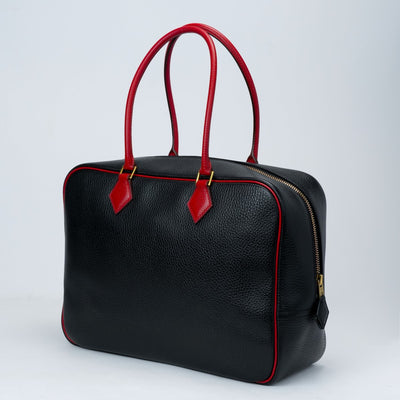 HERMES HERMES Plume 32 Plume 32 Bag Tote Bag Ardennes Noir Rouge Vif Black Red Black Red Gold Metal Fittings