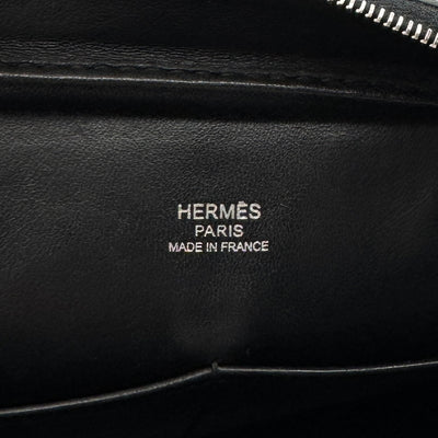 HERMES 爱马仕 Plume elan Plume plume 28 Plume elan 28 包，手提袋，盒子小牛，黑色，黑色，银色配件