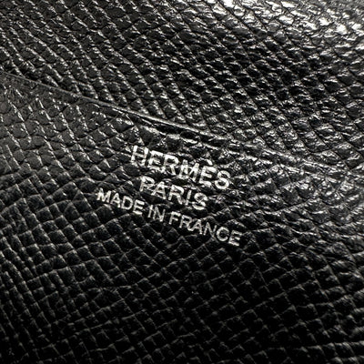 エルメス HERMES ベアンスフレ ベアン スフレ 財布 長財布 ロングウォレット エプソン ノワール ブラック 黒 シルバー金具 ヴォーエプソン