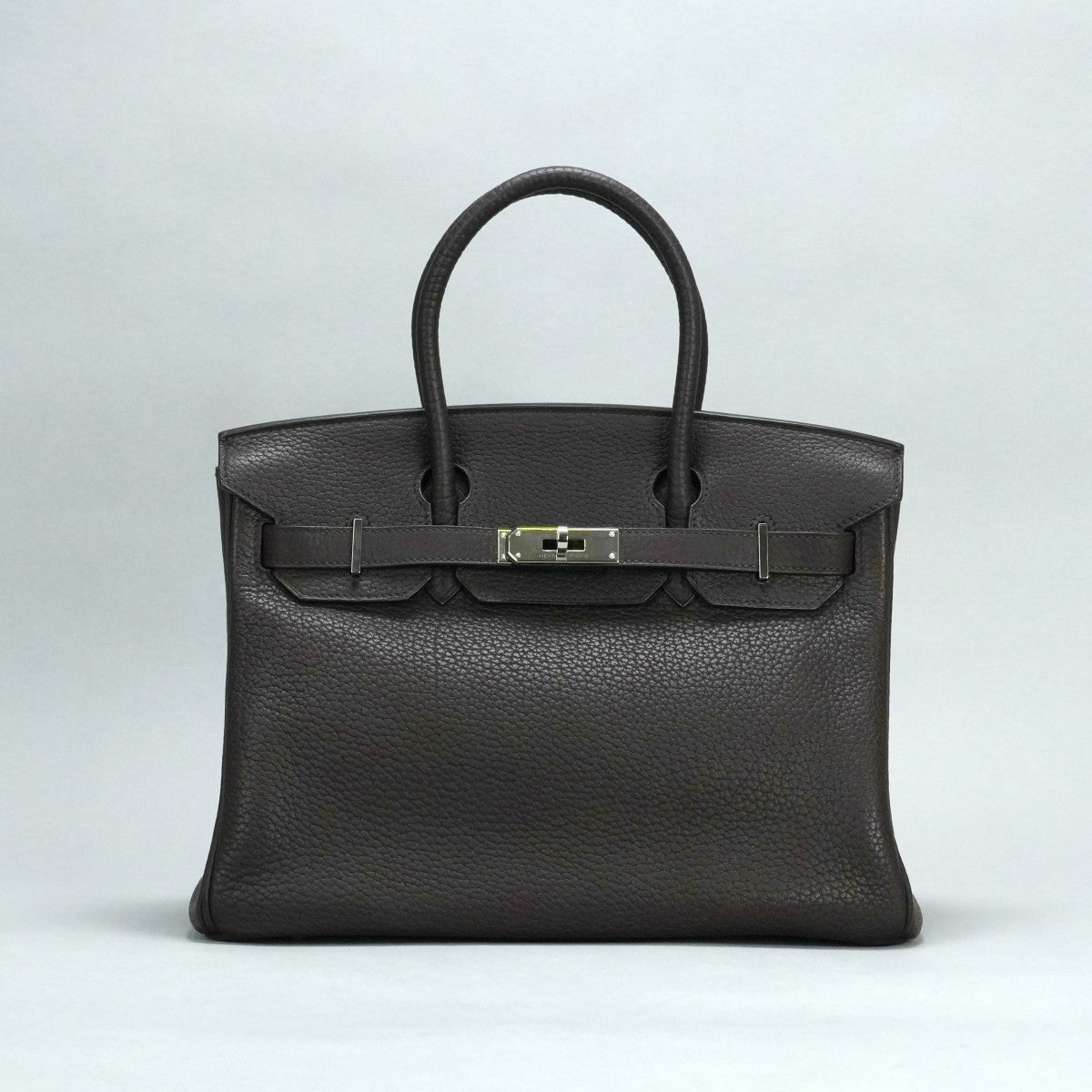 HERMES 헤르메스 Birkin 30 Birkin 30 가방, 토트 백, 피요르드, 하바나, 갈색, 은색 피팅