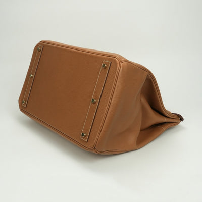 エルメス HERMES オータクロア45 オータクロア 45 バッグ トートバッグ アルデンヌ ナチュラル Natural ブラウン brown 茶 ゴールド金具