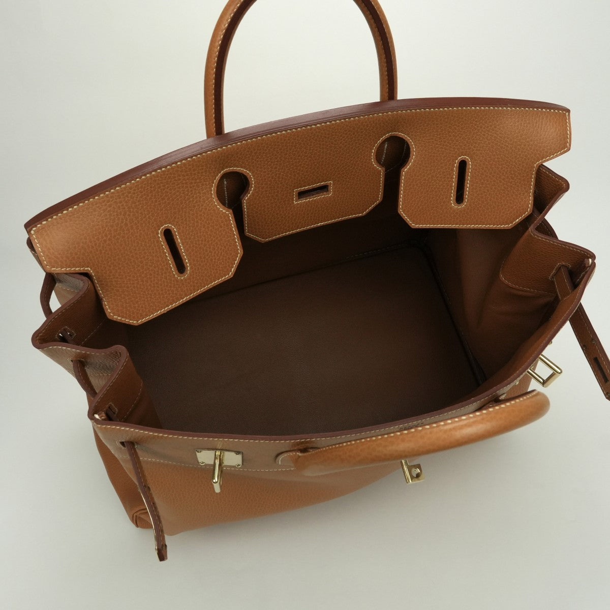 エルメス HERMES オータクロア45 オータクロア 45 バッグ トートバッグ アルデンヌ ナチュラル Natural ブラウン brown 茶 ゴールド金具