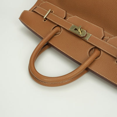 エルメス HERMES オータクロア45 オータクロア 45 バッグ トートバッグ アルデンヌ ナチュラル Natural ブラウン brown 茶 ゴールド金具