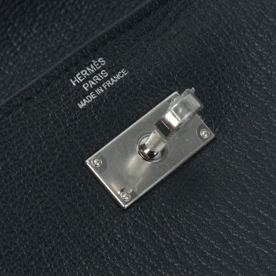 エルメス HERMES ケリーウォレット ケリーウォレットロング 財布 長財布 ロングウォレット シェーブル ノワール ブラック 黒 シルバー金具 シェブルミゾル