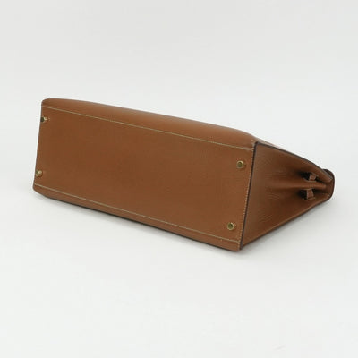 HERMES 헤르메스 Kelly 35 Kelly 35 가방, 토트 백, 숄더백, 아르 데네스, 천연, 갈색, 갈색, 금 피팅