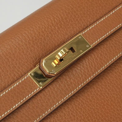 HERMES 헤르메스 Kelly 35 Kelly 35 가방, 토트 백, 숄더백, 아르 데네스, 천연, 갈색, 갈색, 금 피팅