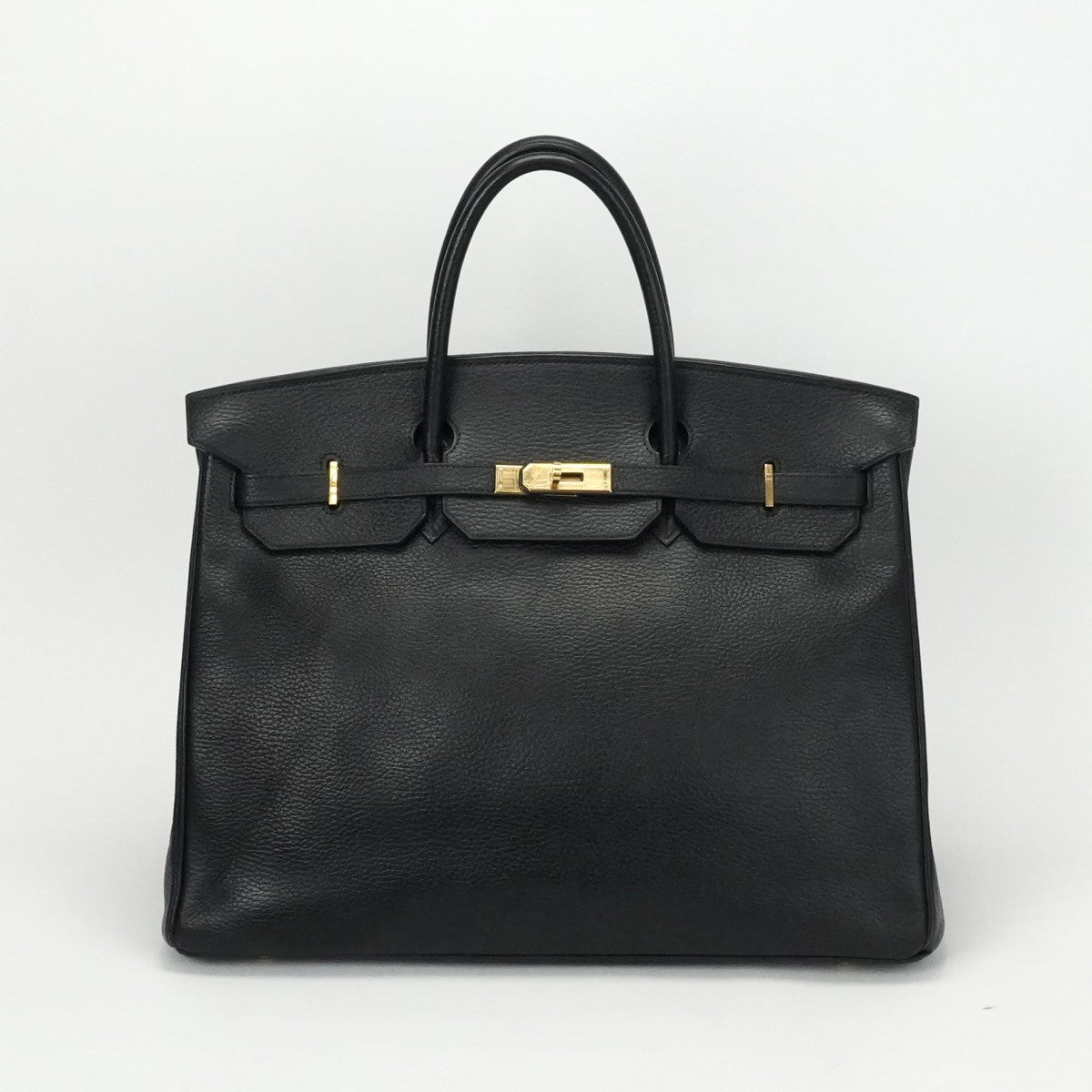 HERMES 爱马仕 Birkin 40 Birkin 40 包，手提袋，阿登，黑色，黑色，金色配件