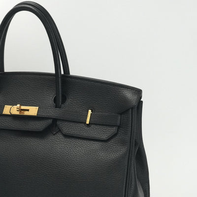 HERMES 爱马仕 Birkin 40 Birkin 40 包，手提袋，阿登，黑色，黑色，金色配件