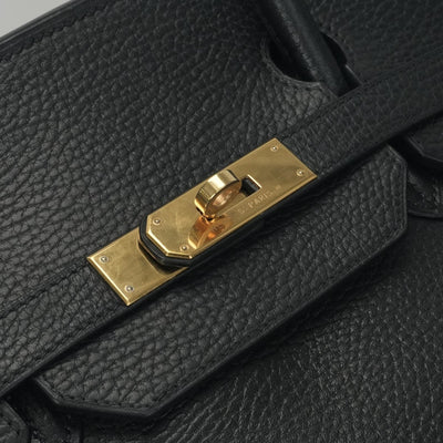 HERMES 爱马仕 Birkin 40 Birkin 40 包，手提袋，阿登，黑色，黑色，金色配件