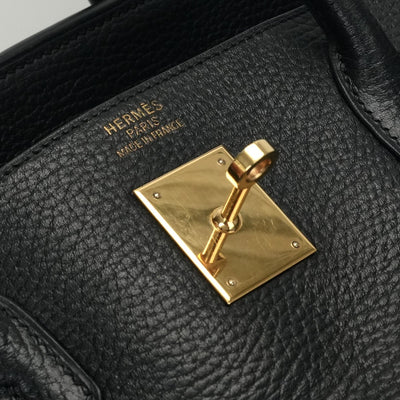 HERMES 爱马仕 Birkin 40 Birkin 40 包，手提袋，阿登，黑色，黑色，金色配件