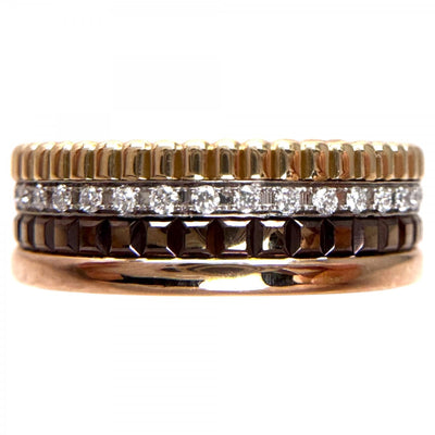 BOUCHERON Boucheron Quatre Classic Ring Small Quatre ring 棕色Quatre Classic Ring 750黄金粉红色的金色白色黄金棕色黄金黄金白色金色粉红色金色棕色PVD