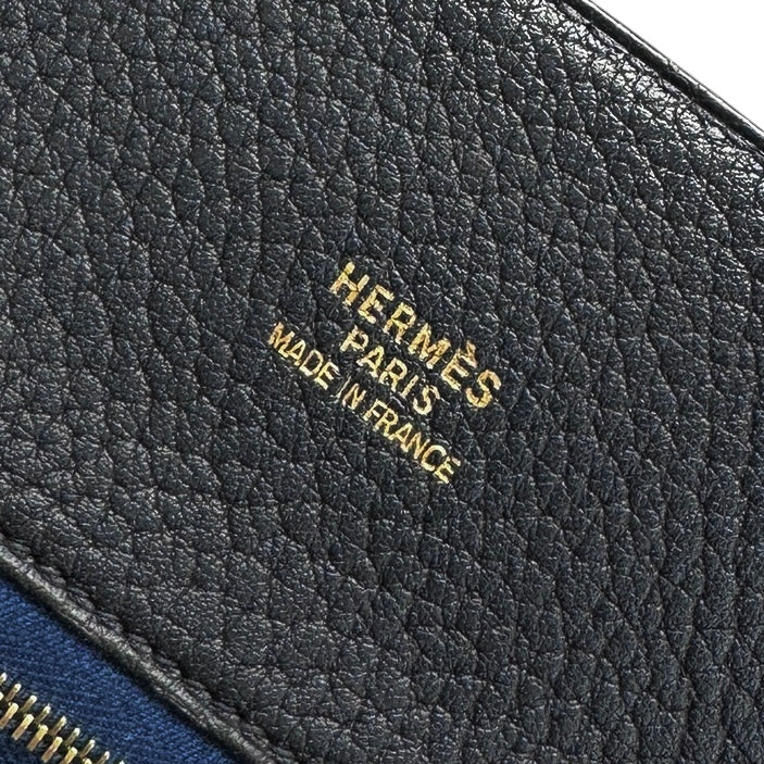 HERMES HERMES Whitebus GM Whitebus GM Bag, Tote Bag, Fjord, Blue Indigo, Blue, Blue, Navy, Gold Fittings