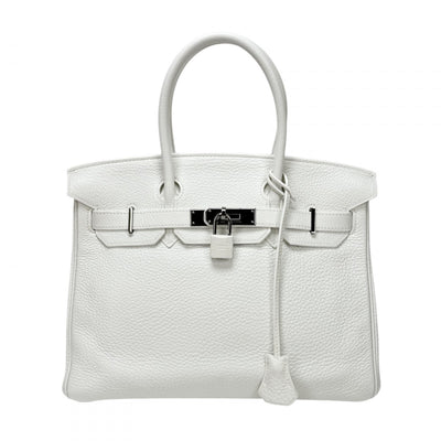 HERMES 爱马仕 Birkin 30 Birkin 30 手提袋Toryon Clemence白色银色硬件