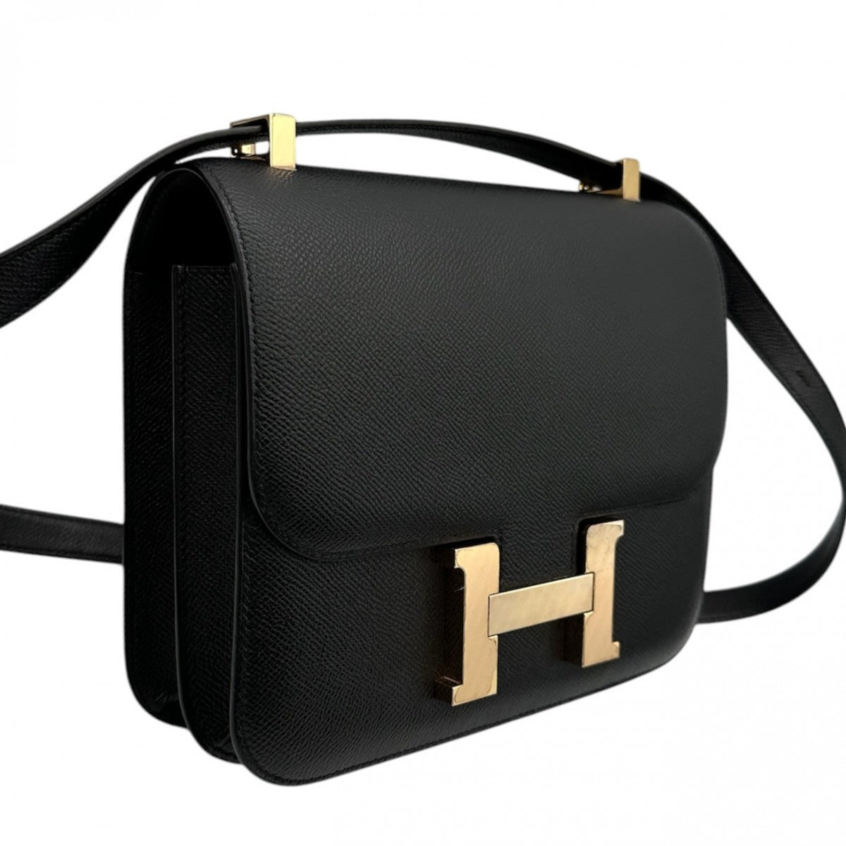 HERMES HERMES Constance 23 Constance 23 Bag Shoulder Bag Epson Noir Black Rose Gold Hardware Vaugh Epson Pink Gold Hardware PG RG