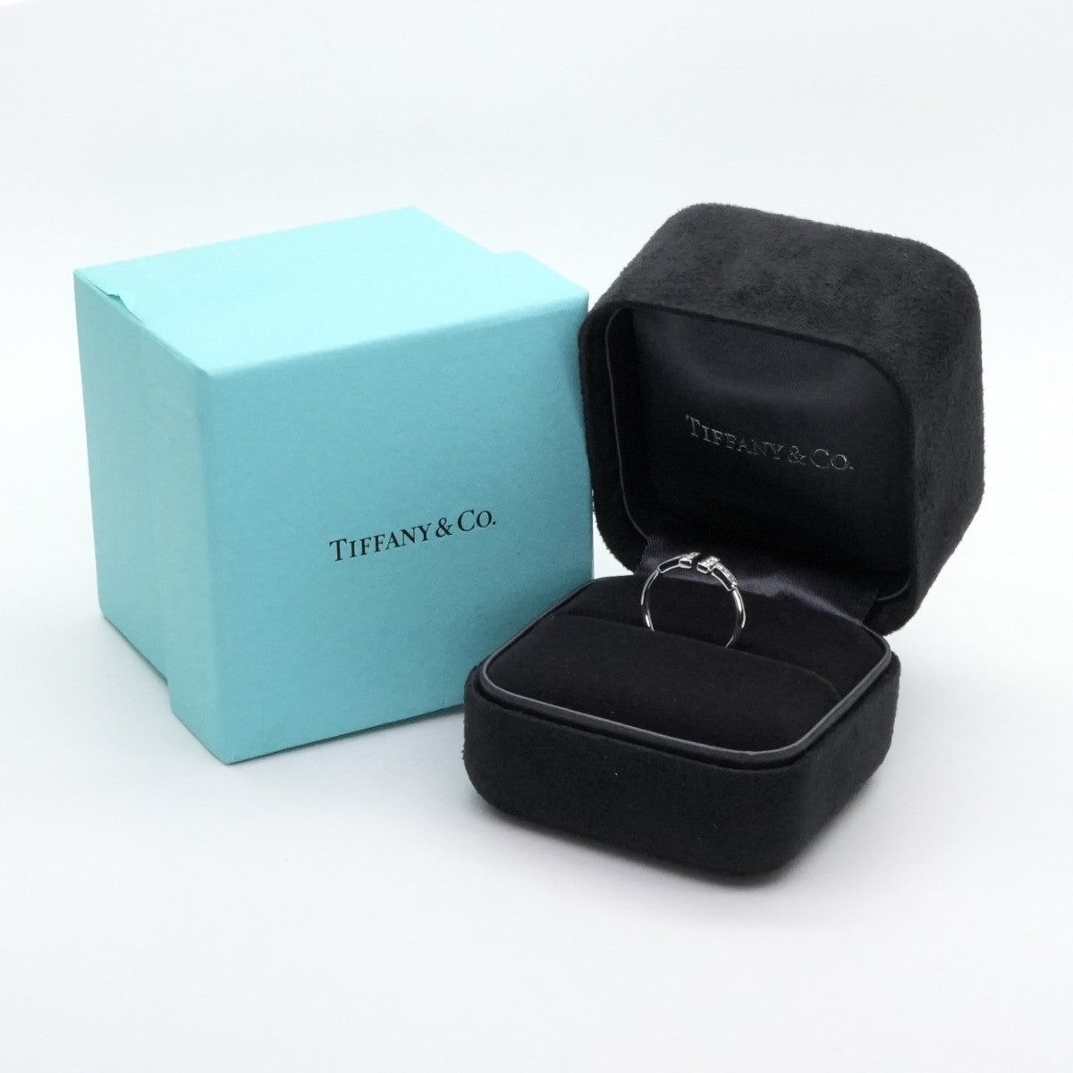 Tiffany & Co. Tiffany＆Co。 Tiffany & Co. T环750WG银T线钻石白金