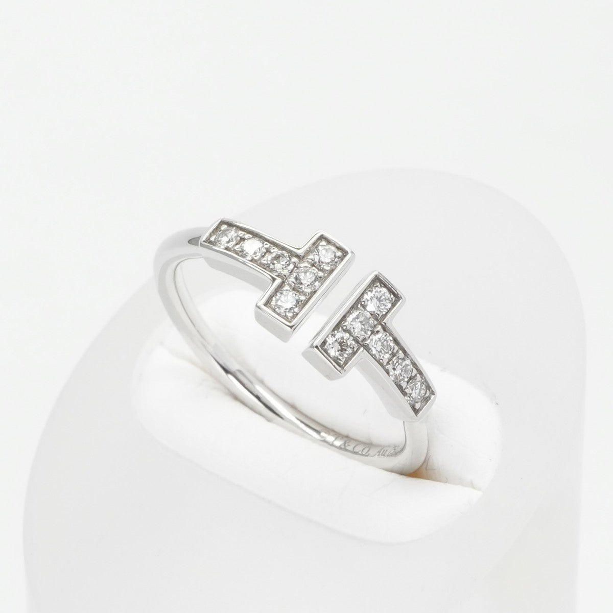 Tiffany & Co. Tiffany＆Co。 Tiffany & Co. T环750WG银T线钻石白金