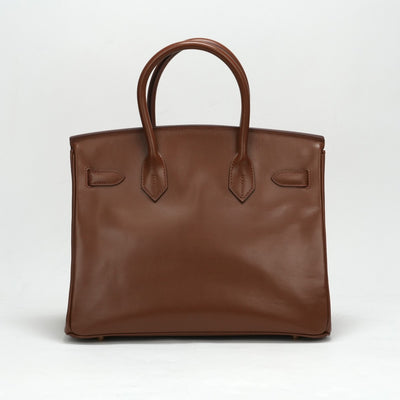 HERMES HERMES Birkin 30 Birkin 30 Bag, Tote Bag, Box Calf, Brown, Brown, Gold Fittings