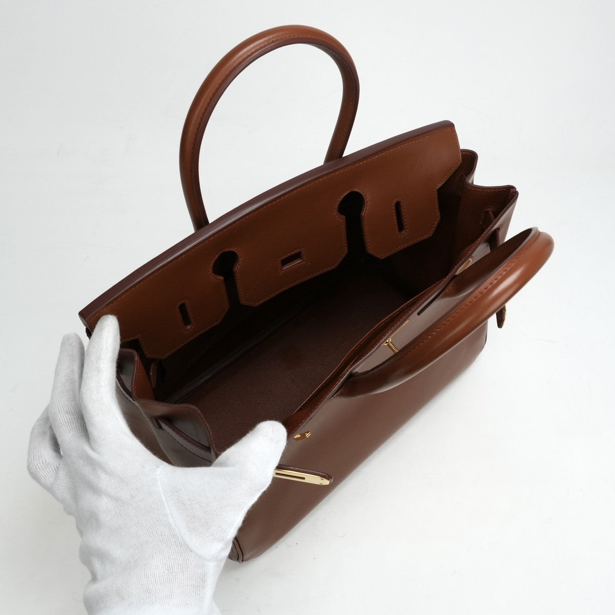 HERMES HERMES Birkin 30 Birkin 30 Bag, Tote Bag, Box Calf, Brown, Brown, Gold Fittings