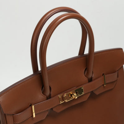 HERMES 헤르메스 Birkin 30 Birkin 30 가방, 토트 백, 상자 송아지, 갈색, 갈색, 금 피팅